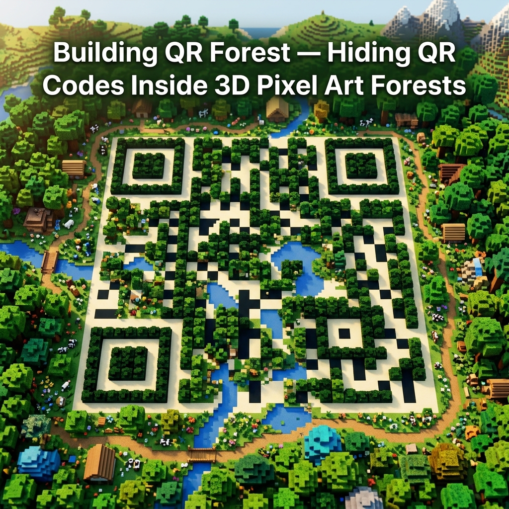 Building QR Forest — Hiding QR Codes Inside 3D Pixel Art Forests - Định ...
